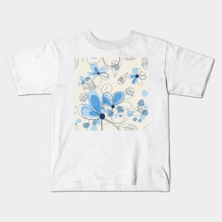 Abstract Floral Pattern Kids T-Shirt